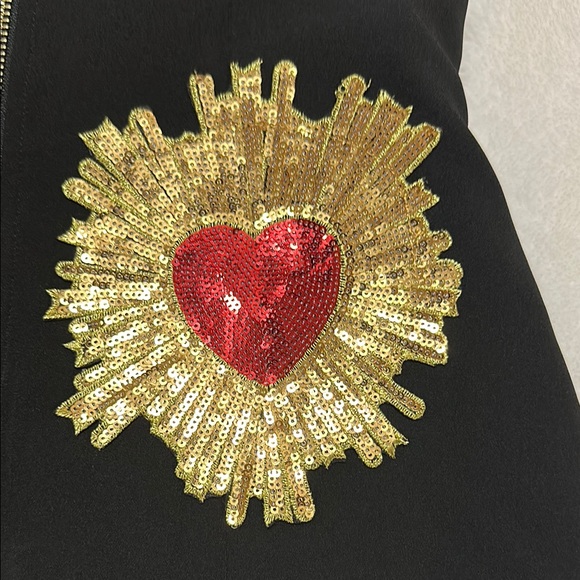 Akira Black and Gold Embellished Women's Jacket Dress - Picture 4 of 5